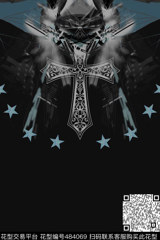 定位十字架男装华亿平台数码印花华亿平台下载（图片编号: 484069） - 瓦栏（Walan）