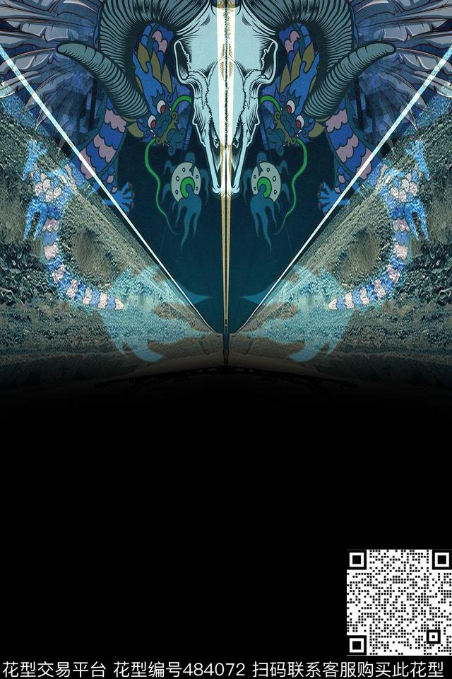 潮流定位男装华亿平台数码印花华亿平台下载（图片编号: 484072） - 瓦栏（Walan）