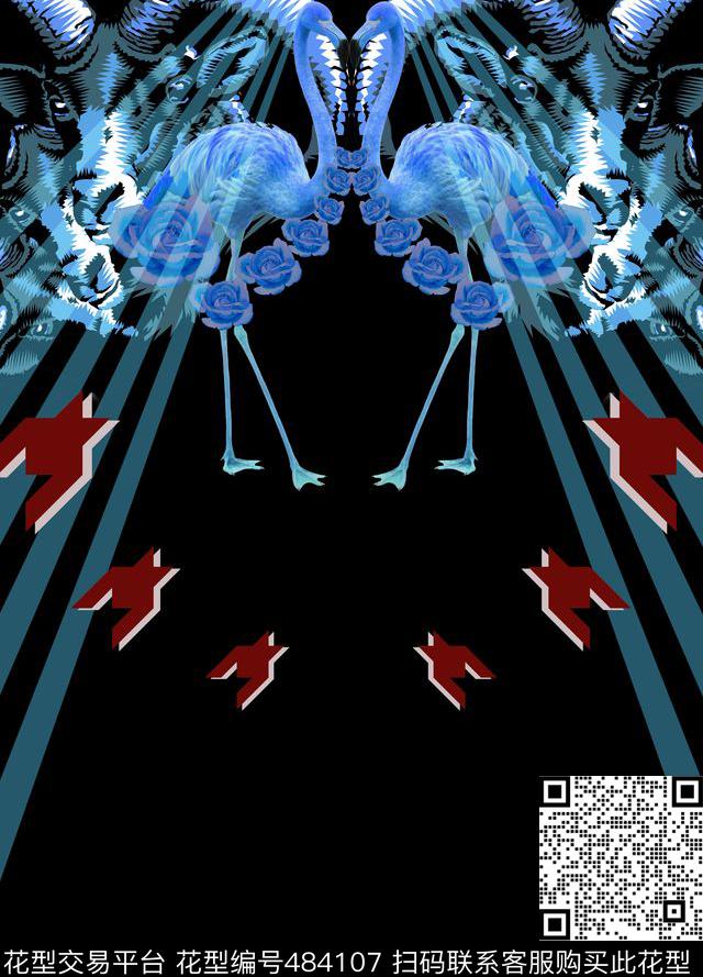 定位火烈鸟男装华亿平台数码印花华亿平台下载（图片编号: 484107） - 瓦栏（Walan）