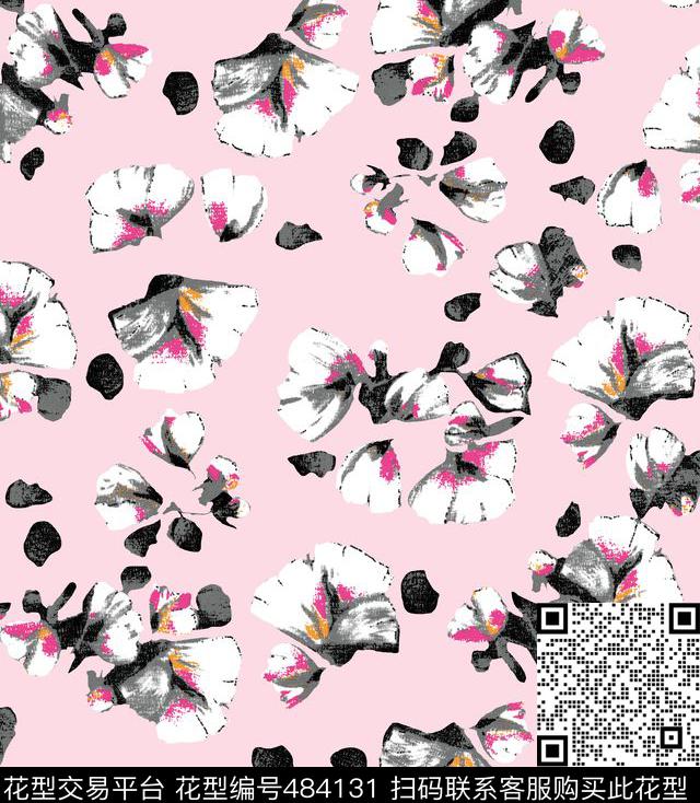 小扇花抽象石头数码印花华亿平台下载（图片编号: 484131） - 瓦栏（Walan）