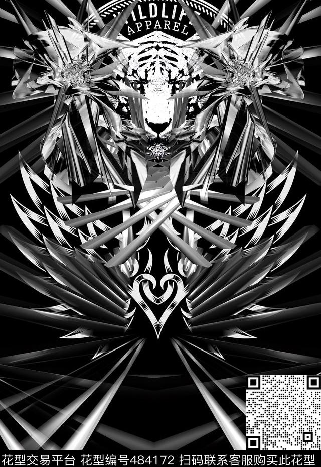 T恤卫衣夹克豹子头潮流时尚数码印花华亿平台下载（图片编号: 484172） - 瓦栏（Walan）