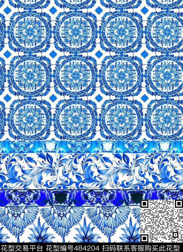 MAX-定位欧美民族风波西米亚手绘数码印花华亿平台下载（图片编号: 484204） - 瓦栏（Walan）