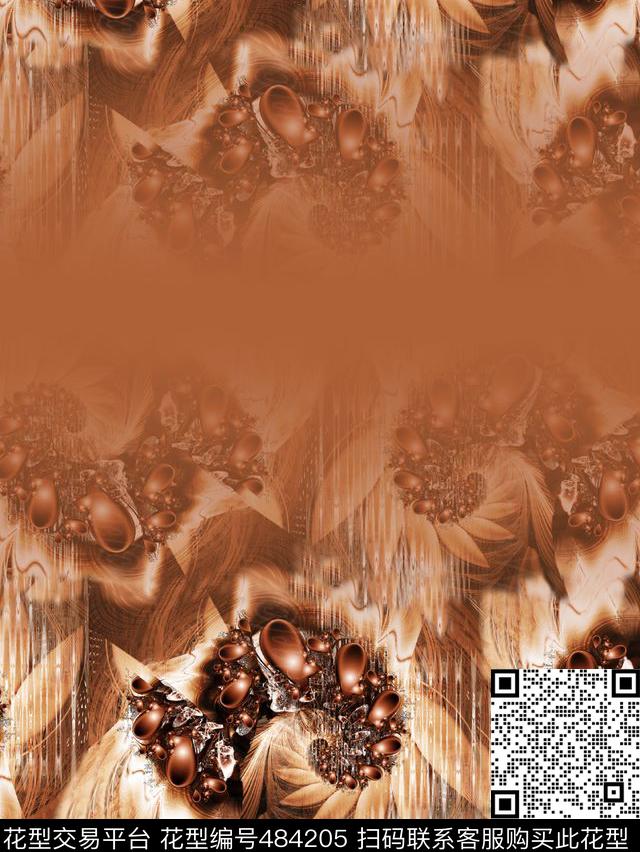 复古夹克渐层数码印花华亿平台下载（图片编号: 484205） - 瓦栏（Walan）