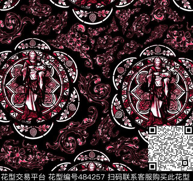 民族风欧式中国风数码印花华亿平台下载（图片编号: 484257） - 瓦栏（Walan）