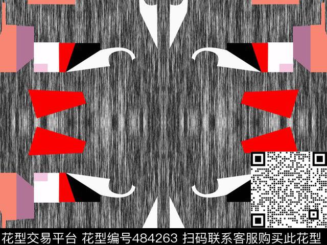 色块几何色彩数码印花华亿平台下载（图片编号: 484263） - 瓦栏（Walan）