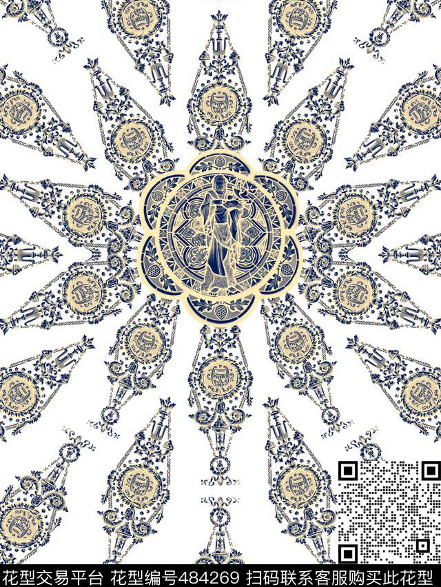 民族风欧式前卫数码印花华亿平台下载（图片编号: 484269） - 瓦栏（Walan）
