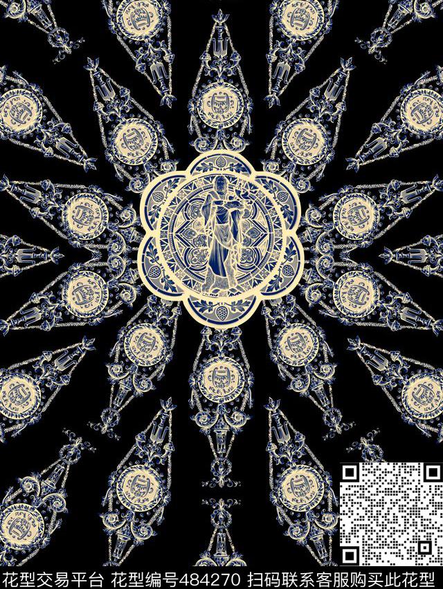 民族风欧式前卫数码印花华亿平台下载（图片编号: 484270） - 瓦栏（Walan）