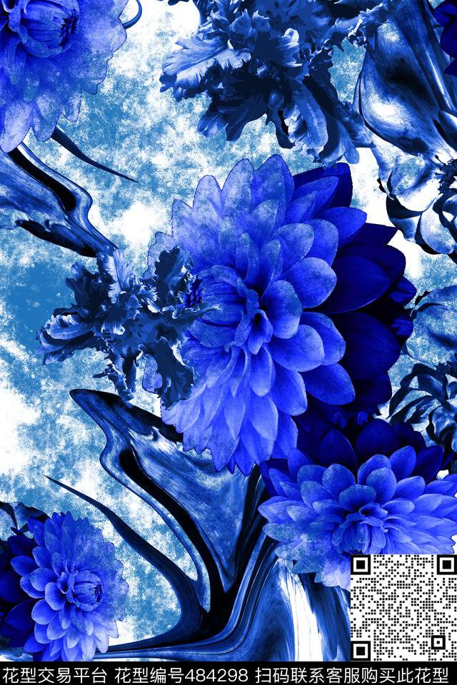 大牌花卉肌理数码印花华亿平台下载（图片编号: 484298） - 瓦栏（Walan）