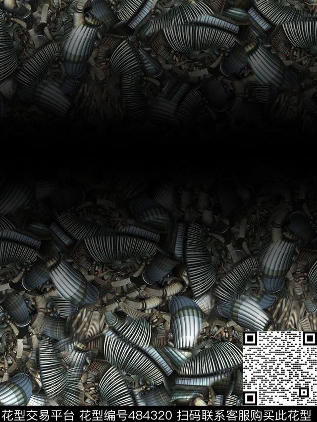 3D复古夹克数码印花华亿平台下载（图片编号: 484320） - 瓦栏（Walan）