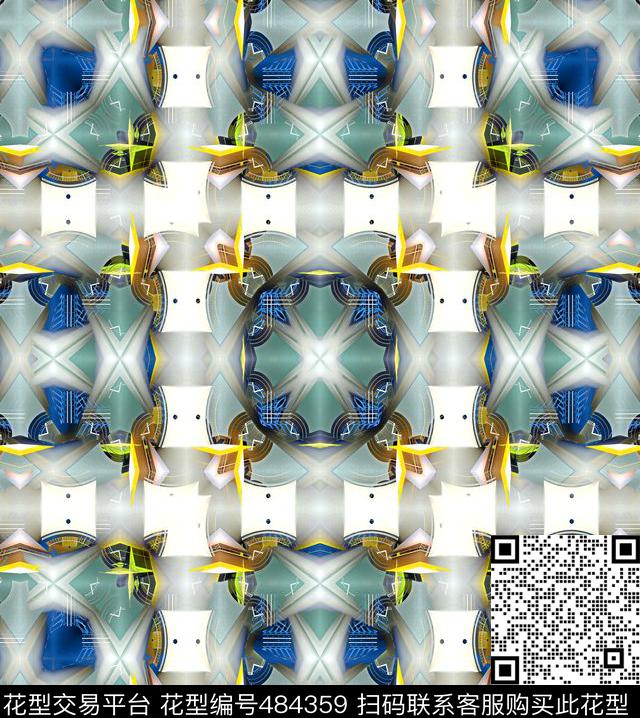 花几何建筑数码印花华亿平台下载（图片编号: 484359） - 瓦栏（Walan）