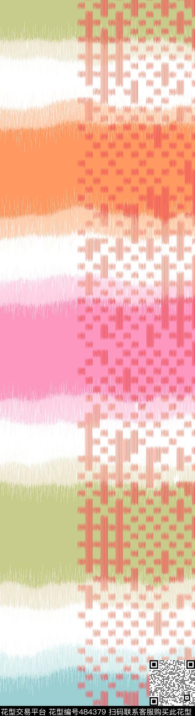 时尚民族抽象数码印花华亿平台下载（图片编号: 484379） - 瓦栏（Walan）