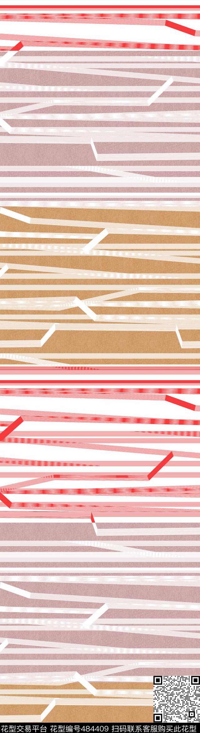 时尚复古抽象数码印花华亿平台下载（图片编号: 484409） - 瓦栏（Walan）