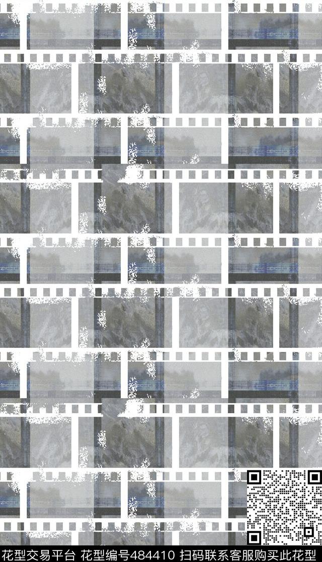 抽象胶片效果时尚传统印花华亿平台下载（图片编号: 484410） - 瓦栏（Walan）