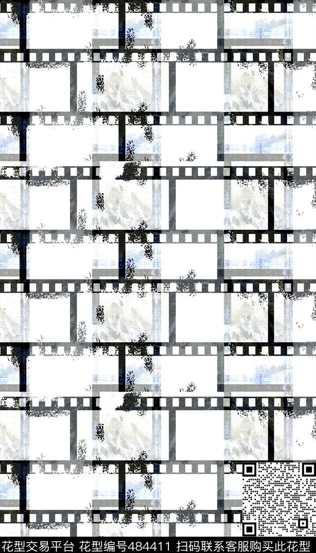 抽象胶片效果数码印花华亿平台下载（图片编号: 484411） - 瓦栏（Walan）