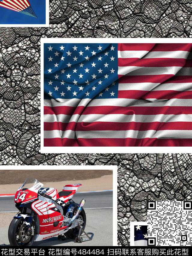 白头鹰潮流复古数码印花华亿平台下载（图片编号: 484484） - 瓦栏（Walan）