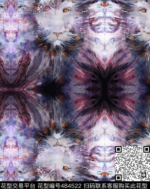 抽象线条几何数码印花华亿平台下载（图片编号: 484522） - 瓦栏（Walan）