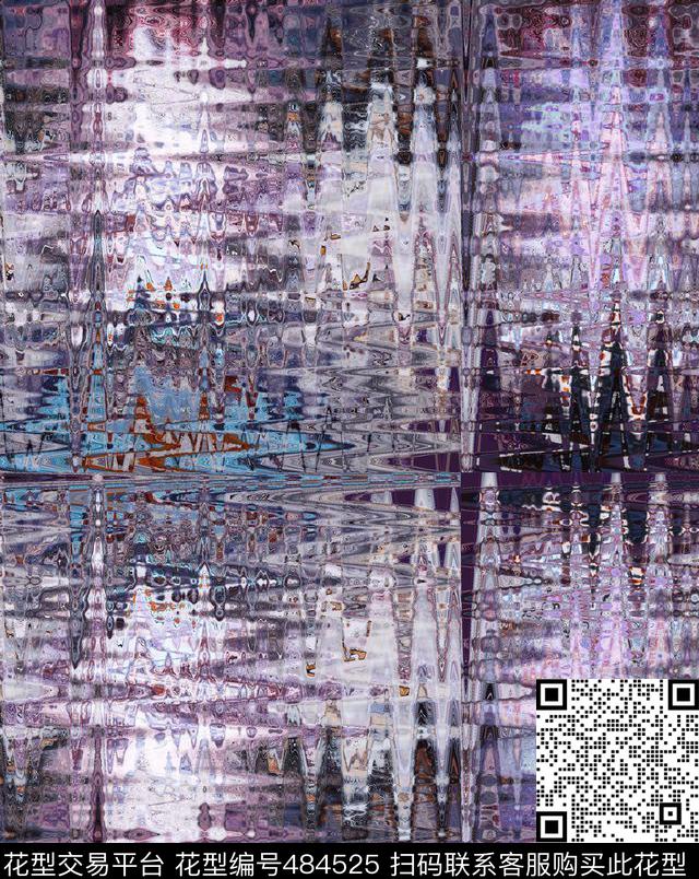 抽象水波条纹数码印花华亿平台下载（图片编号: 484525） - 瓦栏（Walan）
