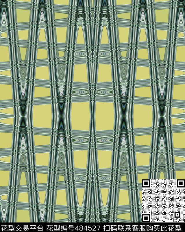 抽象几何线条数码印花华亿平台下载（图片编号: 484527） - 瓦栏（Walan）