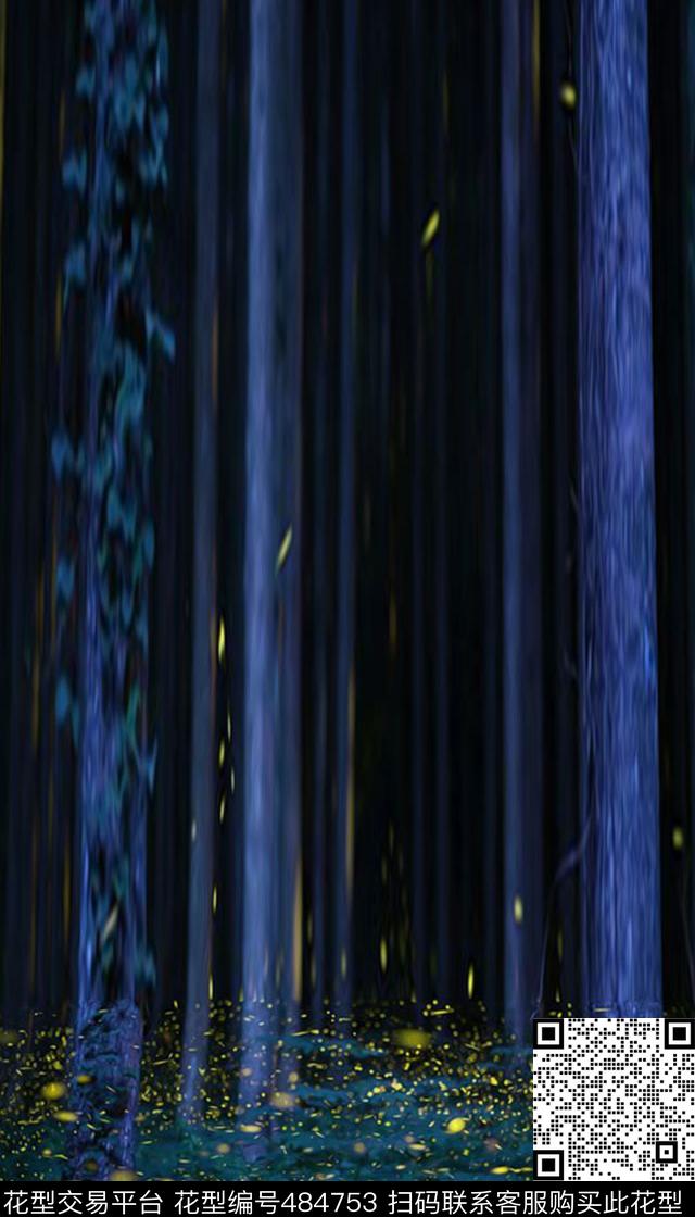 流行时尚风景定位数码印花华亿平台下载（图片编号: 484753） - 瓦栏（Walan）