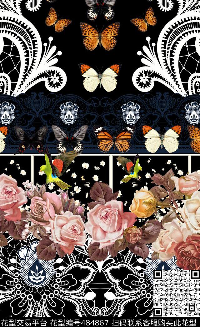 潮流时尚大牌复古动物数码印花华亿平台下载（图片编号: 484867） - 瓦栏（Walan）