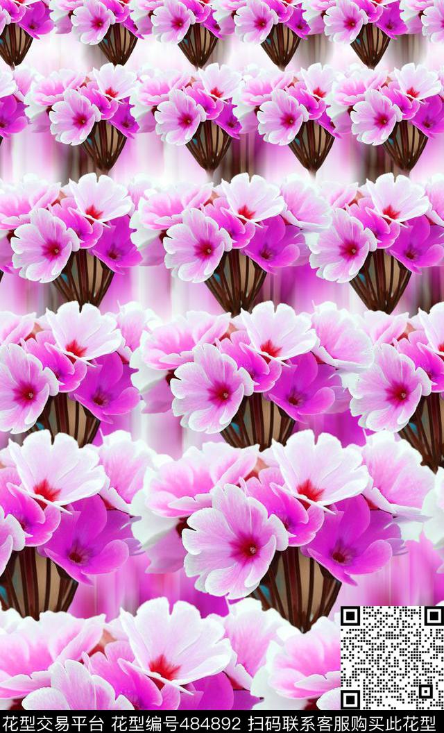 流行时尚幻彩底纹渐变清爽花卉欧美数码印花华亿平台下载（图片编号: 484892） - 瓦栏（Walan）