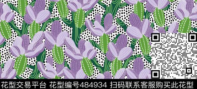 原创时尚植物数码印花华亿平台下载（图片编号: 484934） - 瓦栏（Walan）