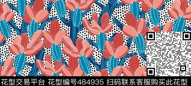 原创时尚植物数码印花华亿平台下载（图片编号: 484935） - 瓦栏（Walan）