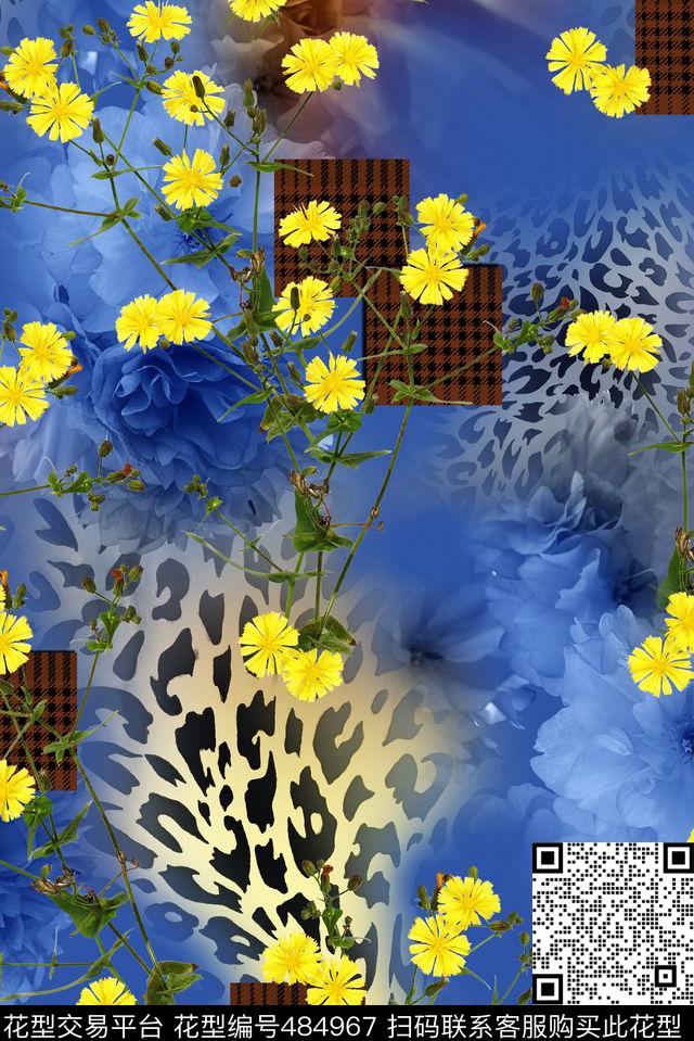 动物纹理女装大气小花几何数码印花华亿平台下载（图片编号: 484967） - 瓦栏（Walan）