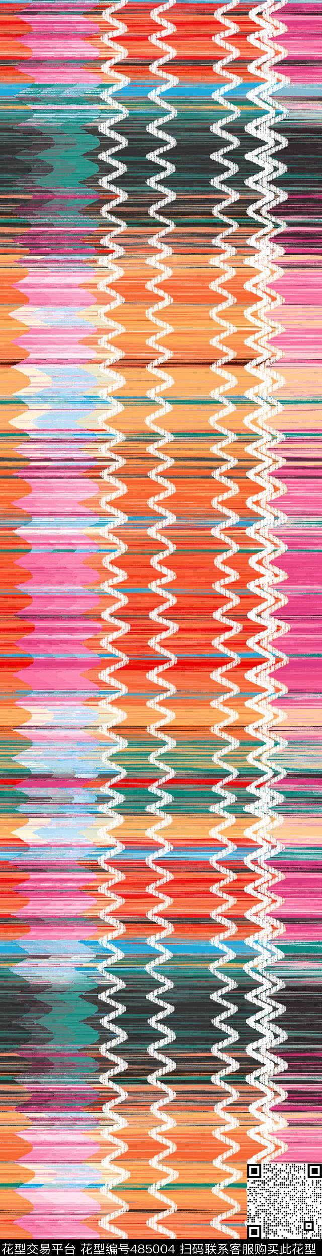 时尚格纹抽象数码印花华亿平台下载（图片编号: 485004） - 瓦栏（Walan）