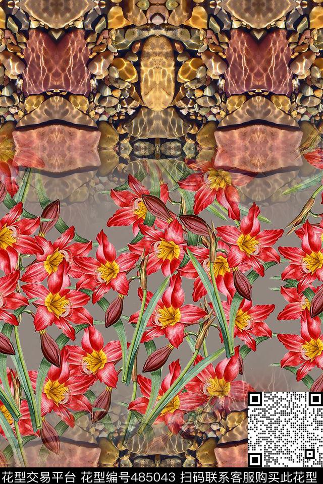 抽象花石子数码印花华亿平台下载（图片编号: 485043） - 瓦栏（Walan）