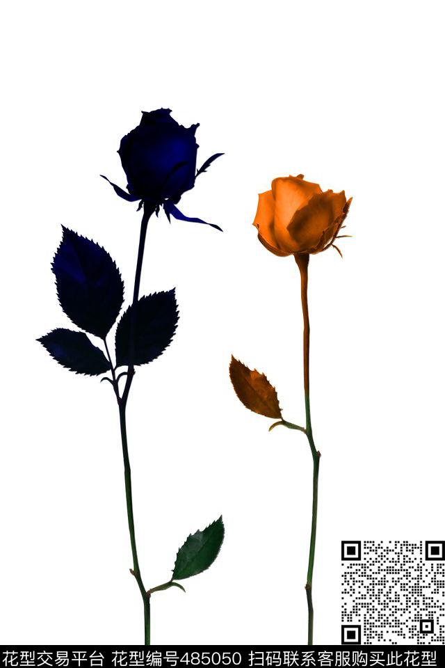 L.D~渐变L.D~花卉定位数码印花华亿平台下载（图片编号: 485050） - 瓦栏（Walan）