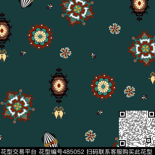 穆斯林几何抽象传统印花华亿平台下载（图片编号: 485052） - 瓦栏（Walan）