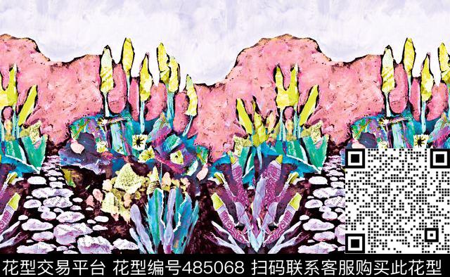 原创时尚绘画数码印花华亿平台下载（图片编号: 485068） - 瓦栏（Walan）