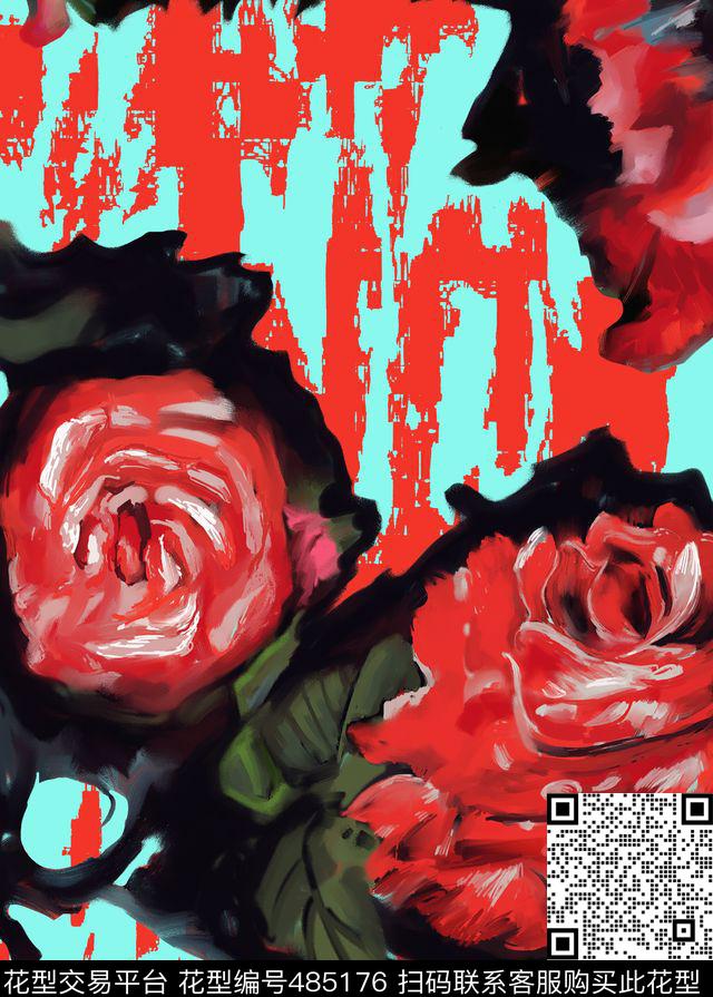 花卉女装时尚传统印花华亿平台下载（图片编号: 485176） - 瓦栏（Walan）