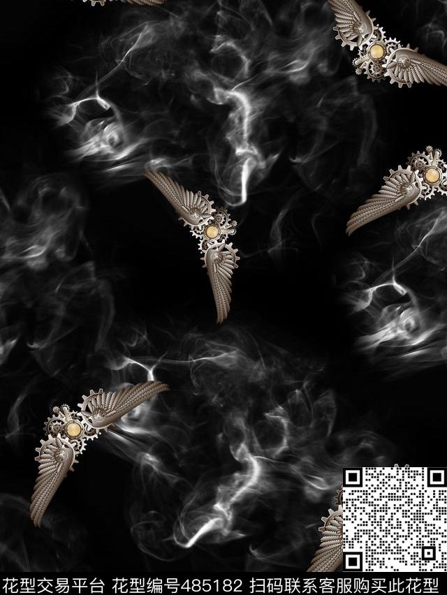 潮流复古徽章数码印花华亿平台下载（图片编号: 485182） - 瓦栏（Walan）