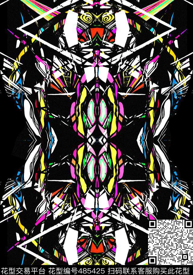 艺术笔触自由数码印花华亿平台下载（图片编号: 485425） - 瓦栏（Walan）