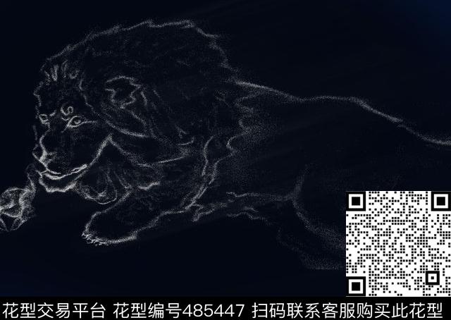 狮子动物点数码印花华亿平台下载（图片编号: 485447） - 瓦栏（Walan）