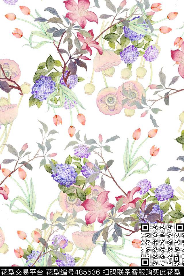 创意服装面料创意华亿平台图案大牌数码印花华亿平台下载（图片编号: 485536） - 瓦栏（Walan）