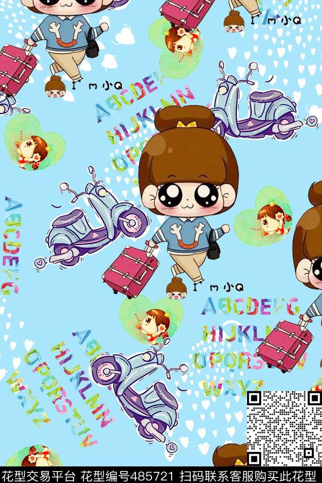 创意服装面料创意设计图案卡通数码印花华亿平台下载（图片编号: 485721） - 瓦栏（Walan）