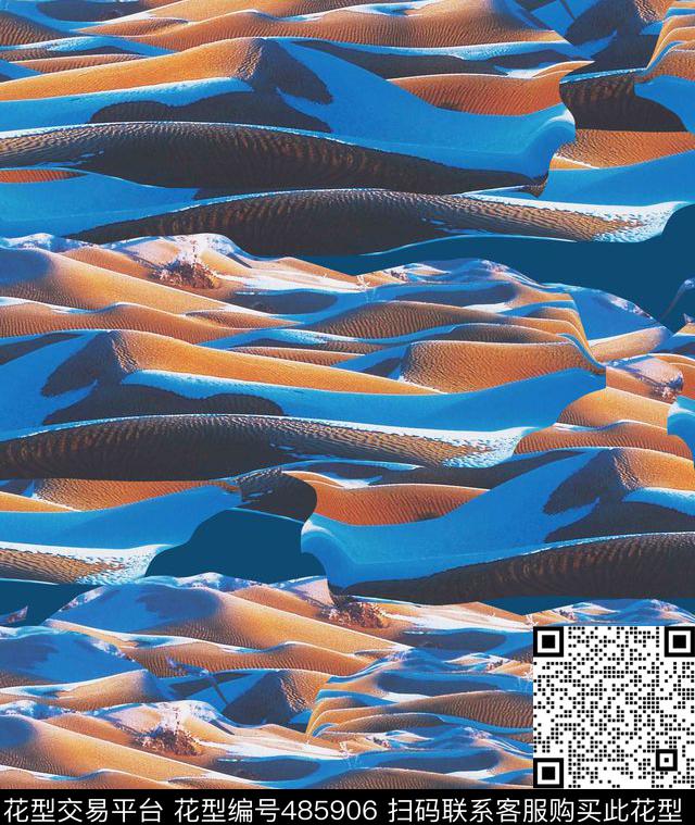 潮流风景复古数码印花华亿平台下载（图片编号: 485906） - 瓦栏（Walan）