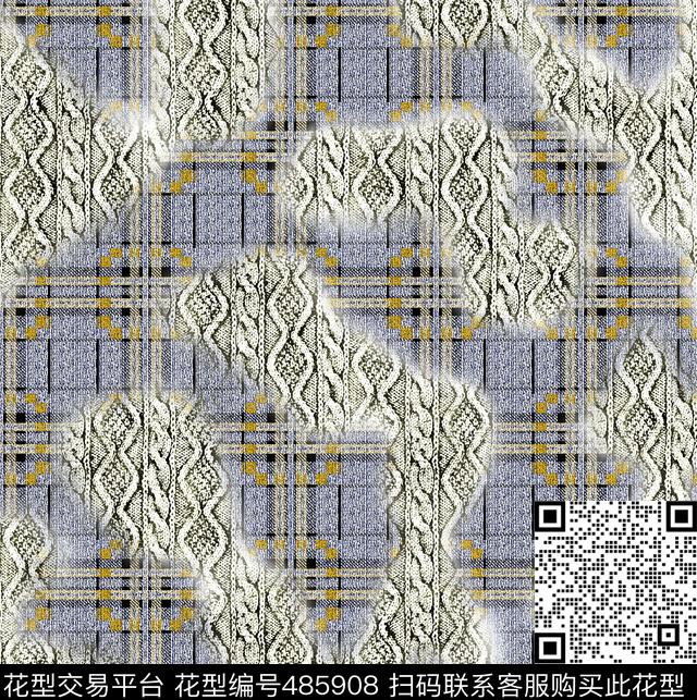 方格潮流抽象传统印花华亿平台下载（图片编号: 485908） - 瓦栏（Walan）