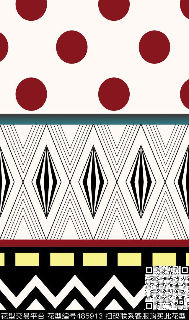 现代几何裙子传统印花华亿平台下载（图片编号: 485913） - 瓦栏（Walan）