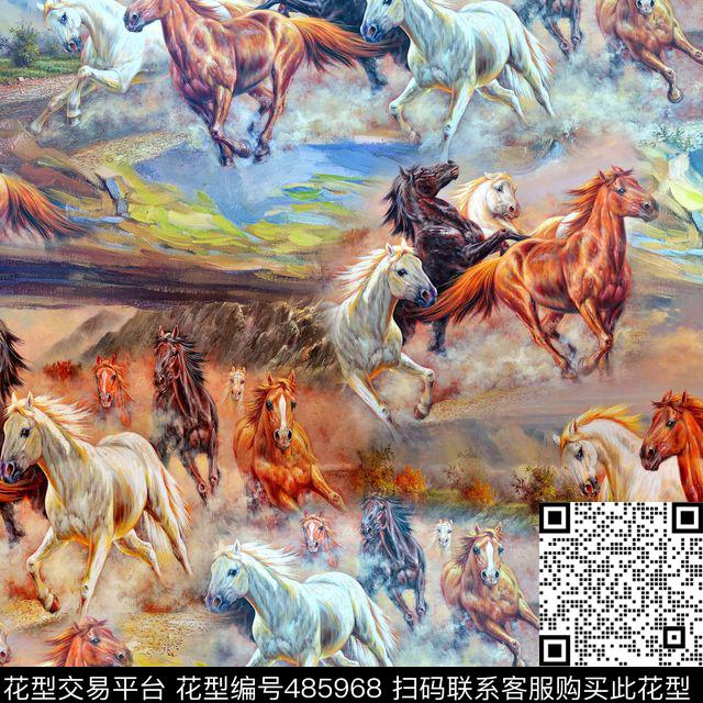 动物油画女装欧美风格油画风景数码印花华亿平台下载（图片编号: 485968） - 瓦栏（Walan）