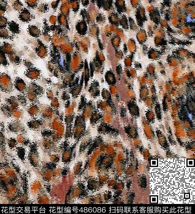 迷彩纹豹点斑驳数码印花华亿平台下载（图片编号: 486086） - 瓦栏（Walan）