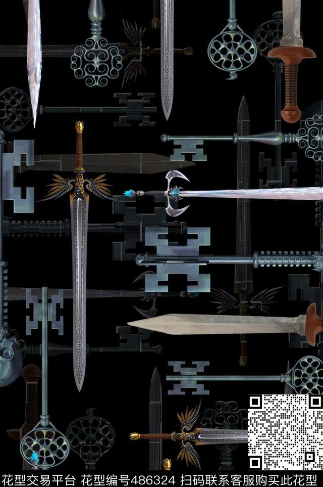 T恤卫衣夹克潮流兵器潮流时尚数码印花华亿平台下载（图片编号: 486324） - 瓦栏（Walan）