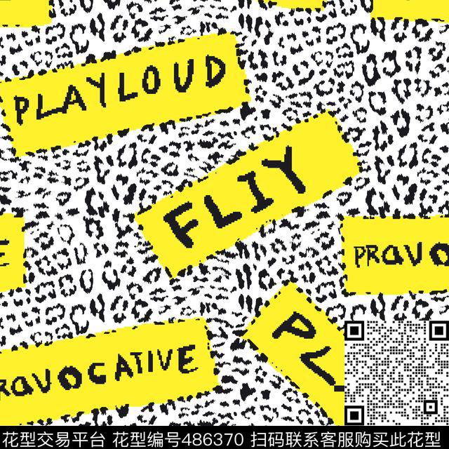 豹纹休闲字母传统印花华亿平台下载（图片编号: 486370） - 瓦栏（Walan）