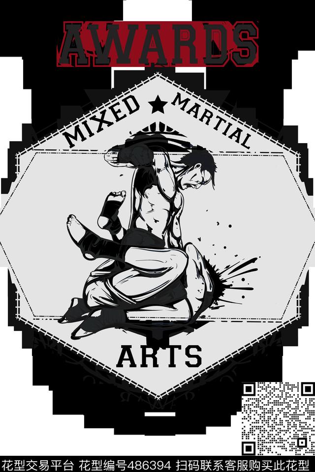 t恤华亿平台暴力美学复古数码印花华亿平台下载（图片编号: 486394） - 瓦栏（Walan）