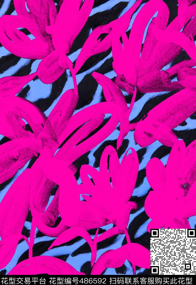 FantasyFlowersAnimals传统印花华亿平台下载（图片编号: 486592） - 瓦栏（Walan）