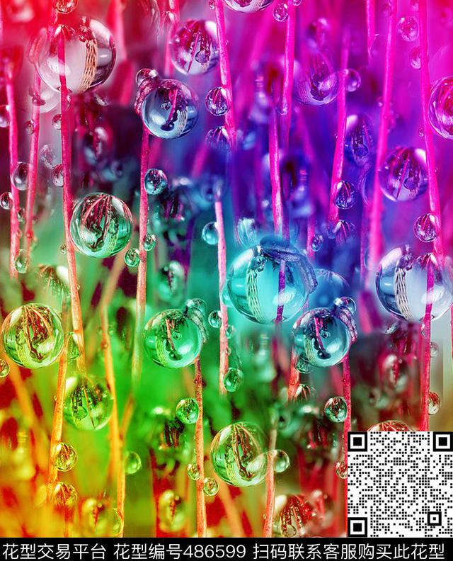 MAX-抽象自然风景流行时尚欧美数码印花华亿平台下载（图片编号: 486599） - 瓦栏（Walan）