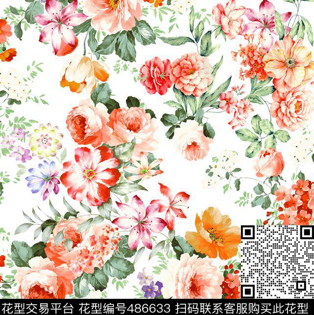 数码印花花卉沙发布数码印花华亿平台下载（图片编号: 486633） - 瓦栏（Walan）